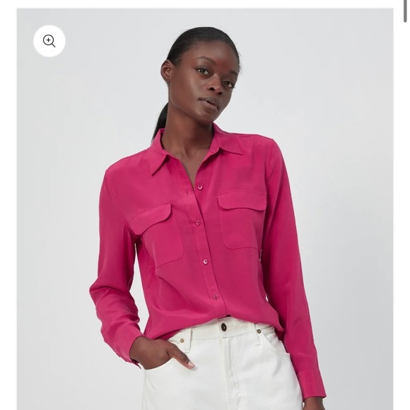 Equipment Tops - Equipment signature silk shirt in sangria. NWT
